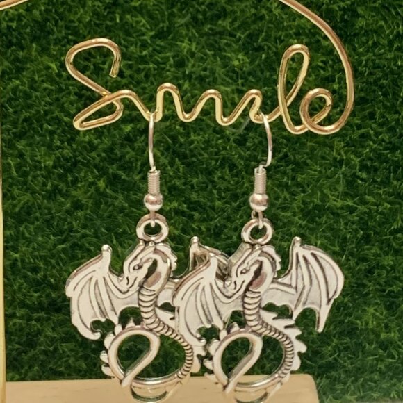 Dragon Earring, Punk Goth Earring, Dragon Jewelry, Gift Idea, Punk Goth Jewelry - Picture 7 of 7